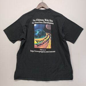 Vintage Single Stitch T Shirt Crescent Software Computer Internet Y2K 90s